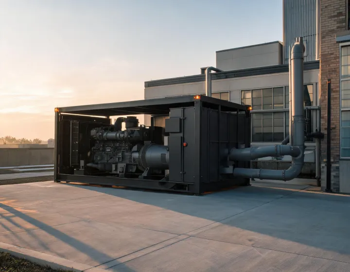 Commercial standby generator installation