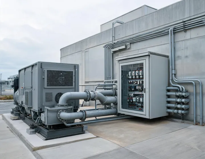 Standby generator serving a critical facility